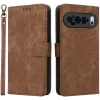 Phonesta Vintage Skin Book Wallet Klapphülle für Google Pixel 9 Pro XL - Braun