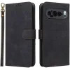 Phonesta Vintage Skin Book Wallet Klapphülle für Google Pixel 9 Pro XL - Schwarz