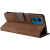 Phonesta Vintage Skin Book Wallet Klapphülle für Motorola Moto G04 / G04s / G24 / G24 Power / E14 - Braun 3