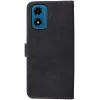 Phonesta Vintage Skin Book Wallet Klapphülle für Motorola Moto G04 / G04s / G24 / G24 Power / E14 - Schwarz 6