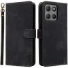 Phonesta Vintage Skin Book Wallet Klapphülle für Motorola Moto G17/G17 Power/G15/G15 Power - Schwarz