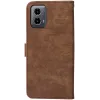 Phonesta Vintage Skin Book Wallet Klapphülle für Motorola Moto G45 / Moto G34 - Braun 7