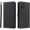 Phonesta Vintage Skin Book Wallet Klapphülle für Motorola Moto G55 - Schwarz
