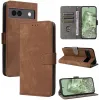 Phonesta Vintage Skin Book Wallet Klapphülle für Google Pixel 8a - Braun 5