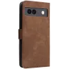 Phonesta Vintage Skin Book Wallet Klapphülle für Google Pixel 8a - Braun 7