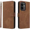 Phonesta Vintage Skin Book Wallet Klapphülle für Oppo Reno13 F 4G/5G / Reno13 FS 5G - Braun