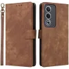 Phonesta Vintage Skin Book Wallet Klapphülle für Oppo A80 - Braun