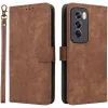 Phonesta Vintage Skin Book Wallet Klapphülle für Oppo Reno12 - Braun