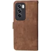 Phonesta Vintage Skin Book Wallet Klapphülle für Oppo Reno12 Pro - Braun 8