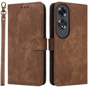Phonesta Vintage Skin Book Wallet Klapphülle für Oppo A60 4G - Braun