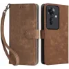 Phonesta Vintage Skin Book Wallet Klapphülle für Oppo Reno11 F 5G - Braun