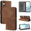 Phonesta Vintage Skin Book Wallet Klapphülle für Sony Xperia 10 VI - Braun 6