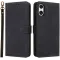 Phonesta Vintage Skin Book Wallet Klapphülle für Sony Xperia 10 VI - Schwarz
