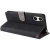 Phonesta Vintage Skin Book Wallet Klapphülle für Sony Xperia 10 VI - Schwarz 4