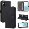 Phonesta Vintage Skin Book Wallet Klapphülle für Sony Xperia 10 VI - Schwarz 6