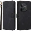 Phonesta Vintage Skin Book Wallet Klapphülle für Realme GT 6 - Schwarz
