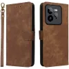 Phonesta Vintage Skin Book Wallet Klapphülle für Realme GT 7 Pro - Braun