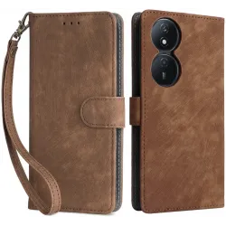 Phonesta Vintage Skin Book Wallet Klapphülle für HONOR 90 Smart/X7b - Braun