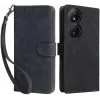 Phonesta Vintage Skin Book Wallet Klapphülle für HONOR 90 Smart/X7b - Schwarz