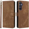 Phonesta Vintage Skin Book Wallet Klapphülle für Samsung Galaxy A16 - Braun