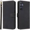 Phonesta Vintage Skin Book Wallet Klapphülle für Samsung Galaxy A26 - Schwarz