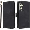 Phonesta Vintage Skin Book Wallet Klapphülle für Samsung Galaxy S25 - Schwarz