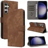 Phonesta Vintage Skin Book Wallet Klapphülle für Samsung Galaxy S24 FE - Braun 7