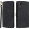 Phonesta Vintage Skin Book Wallet Klapphülle für Samsung Galaxy Xcover 7 - Schwarz