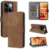 Phonesta Vintage Skin Book Wallet Klapphülle für Xiaomi 14T - Braun 5