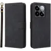 Phonesta Vintage Skin Book Wallet Klapphülle für Xiaomi 14T - Schwarz 0