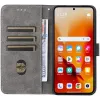 Phonesta Vintage Skin Book Wallet Klapphülle für Xiaomi 14T - Schwarz 1