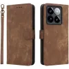 Phonesta Vintage Skin Book Wallet Klapphülle für Xiaomi 14T Pro - Braun