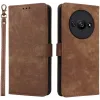 Phonesta Vintage Skin Book Wallet Klapphülle für Xiaomi Redmi A3 - Braun