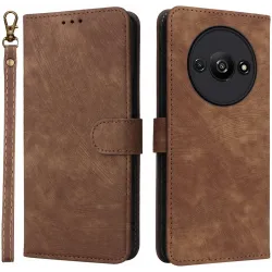Phonesta Vintage Skin Book Wallet Klapphülle für Xiaomi Redmi A3 - Braun