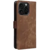 Phonesta Vintage Skin Book Wallet Klapphülle für Apple iPhone 16 Pro Max - Braun 6