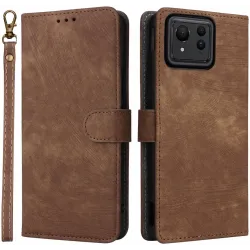 Phonesta Vintage Skin Book Wallet Klapphülle für Asus Zenfone 11 Ultra - Braun