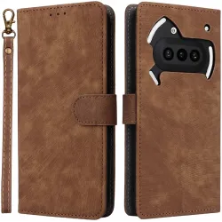 Phonesta Vintage Skin Book Wallet Klapphülle für Nothing Phone (3a) - Braun