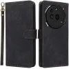 Phonesta Vintage Skin Book Wallet Klapphülle für Nothing Phone (3a) Pro - Schwarz