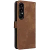 Phonesta Vintage Skin Book Wallet Klapphülle für Sony Xperia 1 VII - Braun 7