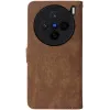 Phonesta Vintage Skin Book Wallet Klapphülle für Vivo X200 - Braun 8