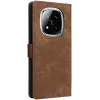 Phonesta Vintage Skin Book Wallet Klapphülle für Xiaomi Redmi Note 14 Pro 4G - Braun 7