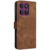 Phonesta Vintage Skin Book Wallet Klapphülle für Motorola Edge 60 Pro - Braun 8