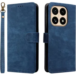 Phonesta Vintage Skin Book Wallet Klapphülle für Xiaomi 15T - Blau
