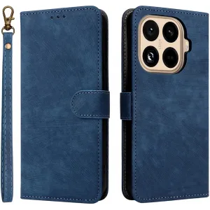 Phonesta Vintage Skin Book Wallet Klapphülle für Xiaomi 15T Pro - Blau