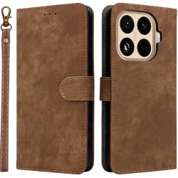 Phonesta Vintage Skin Book Wallet Klapphülle für Xiaomi 15T Pro - Braun