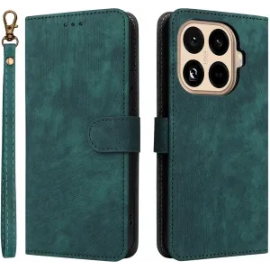 Phonesta Vintage Skin Book Wallet Klapphülle für Xiaomi 15T Pro - Grün