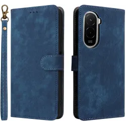 Phonesta Vintage Skin Book Wallet Klapphülle für Xiaomi Poco M7 - Blau