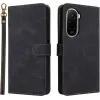 Phonesta Vintage Skin Book Wallet Klapphülle für Xiaomi Poco M7 - Schwarz