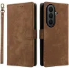 Phonesta Vintage Skin Book Wallet Klapphülle für Samsung Galaxy Z Fold 7 - Braun
