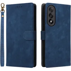 Phonesta Vintage Skin Book Wallet Klapphülle für OnePlus Nord 5 - Blau